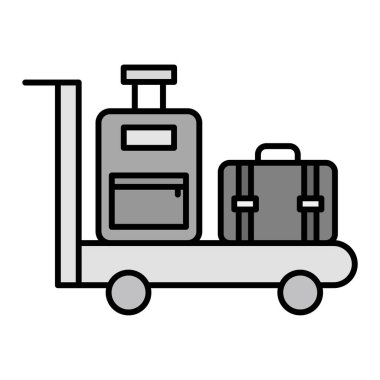 Sandık Cart modern ikon vektör illüstrasyonu