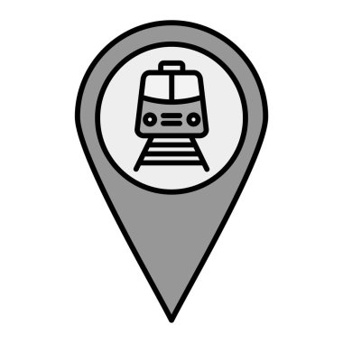 Tren Konumu Modern simge vektör illüstrasyonu