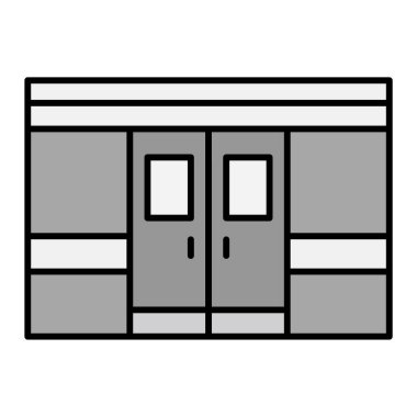 Tren Kapısı Modern ikon vektör çizimi