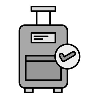 Sandık Modern simge vektör illüstrasyonunu kontrol et