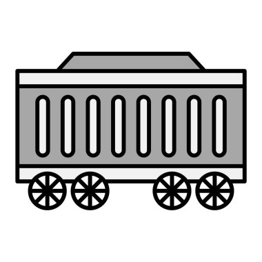 Demiryolu Taşıyıcı Modern ikon vektör çizimi