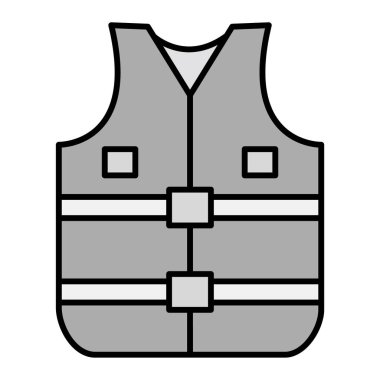 Yelek modern simge vektör illüstrasyonu