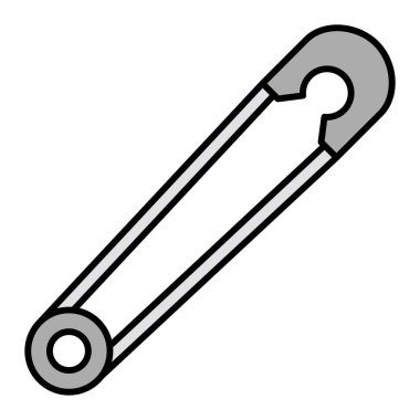 Güvenlik iğnesi modern ikon vektör illüstrasyonu