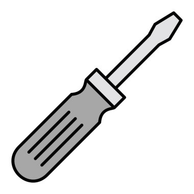 tornavida simgesi. Onarım aracı sembolü. vektör illüstrasyonu