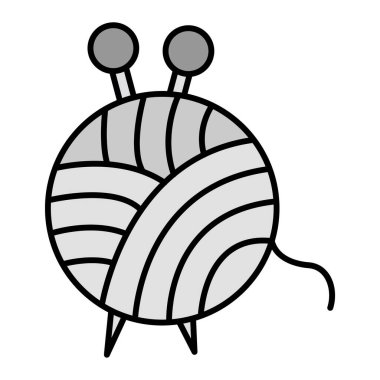 Yün Topu ikonu vektör illüstrasyon tasarımı 