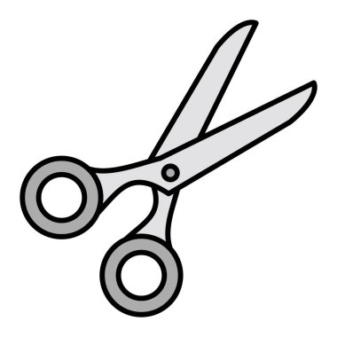 Makas simgesi. özet vektör illüstrasyonu.