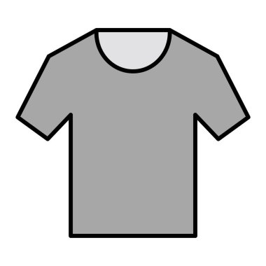 Gömlek ikonu. Web için t-shirt vektör simgelerinin özet çizimi