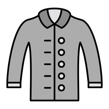 Ceket ikonu. Web için kıyafet vektör simgelerinin özet çizimi