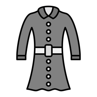 Bayanlar Ceket ikonu vektör illüstrasyonu 