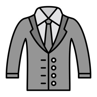 Ceket ikonu. Web simgesi basit illüstrasyon