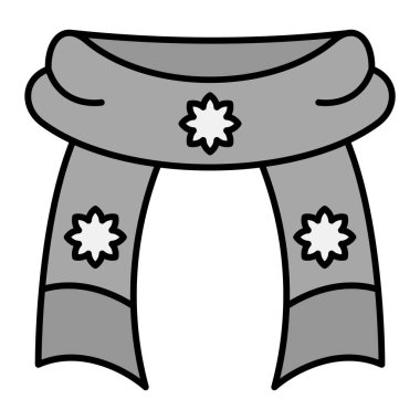 Eşarp. Web simgesi basit illüstrasyon