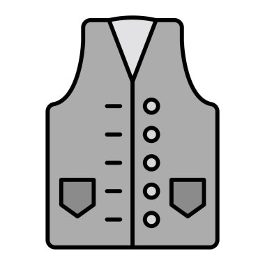 Yelek. Web simgesi basit illüstrasyon