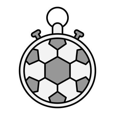  Futbol Saati ikon vektör illüstrasyon tasarımı 