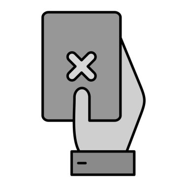 Kırmızı Kart modern vektör simgesi