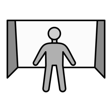 Kaleci modern ikon vektör illüstrasyonu