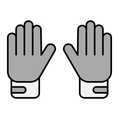 Kaleci Eldivenleri modern ikon vektör resimlemesi