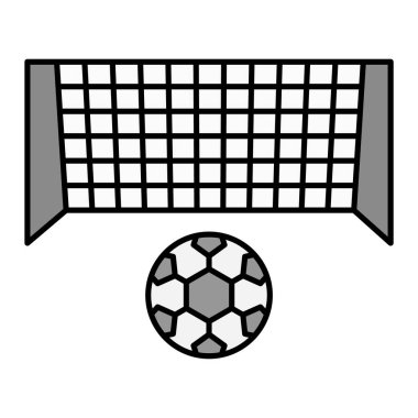 Futbol topu ikonu. Spor oyunu ve futbol teması. Yalnız tasarım. vektör illüstrasyonu