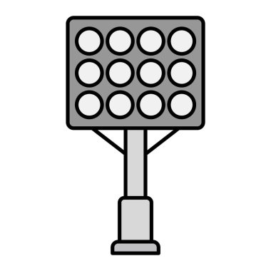 Stadyum ışıkları ikonu. Web için stadyum vektör simgelerinin özet çizimi