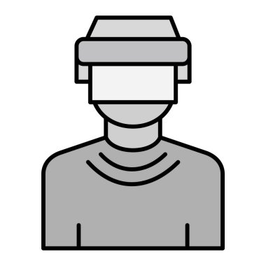 Hokey Oyuncu vektör düz simgesi 