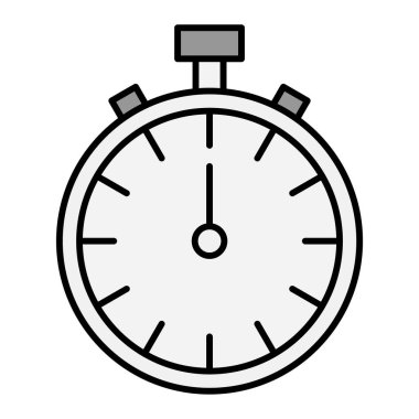 Kronometre simgesi. ana hatlı kronometre vektör resimleme sembolü