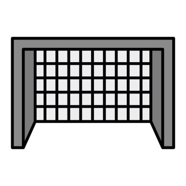 Gol Posta simgesi. Web tasarımı için futbol topu vektör simgelerinin basit çizimi