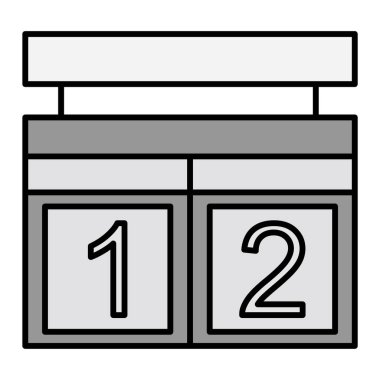 Puan tahtası simgesi, vektör illüstrasyonu