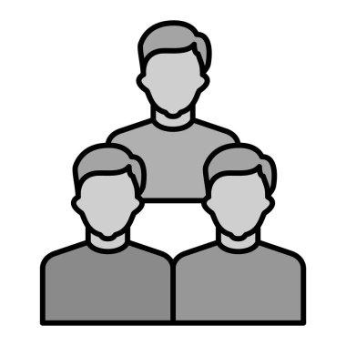 Seyirciler. Web simgesi basit illüstrasyon