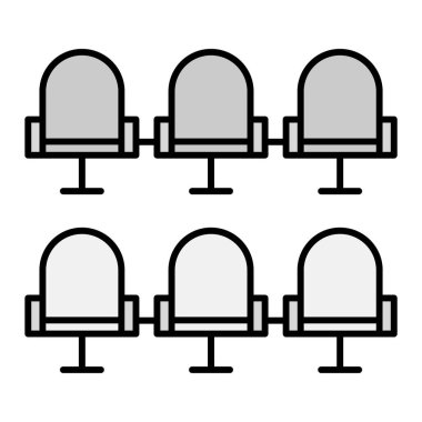 Oturma simgesinin vektör illüstrasyonu
