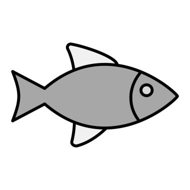 balık simgesi vektör illüstrasyonu