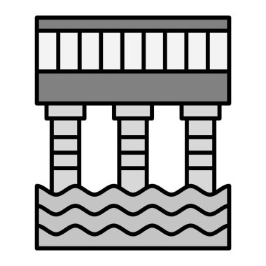 İskele simgesi. Web için vektör simgelerinin özet çizimi