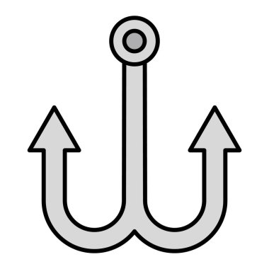 Balık Kancası. Web simgesi basit illüstrasyon