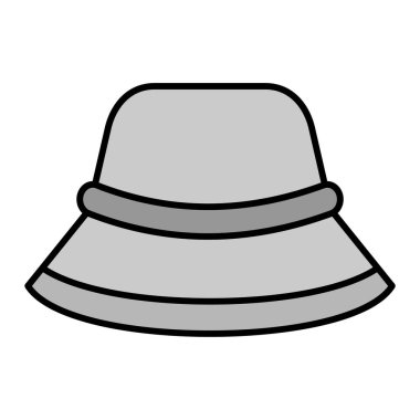 Şapka ikonu. Web için beysbol vektör simgelerinin özet çizimi