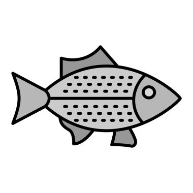 Balık. Web simgesi basit illüstrasyon