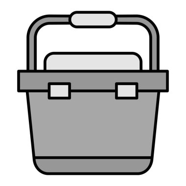 Taşınabilir Buzdolabı Vektörü Kabartma Simgesi Tasarımı