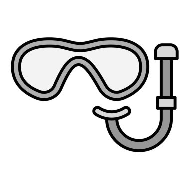 scuba dalış maskesi ikon vektör illüstrasyon tasarımı