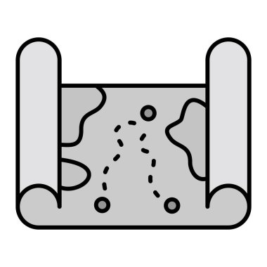 Harita simgesi. Web için halı vektör simgelerinin özet çizimi