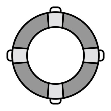 Can simidi simgesi. Web için cankurtaran vektör simgelerinin özet çizimi