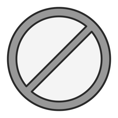 Yasak ikon. Web için basit illüstrasyon 