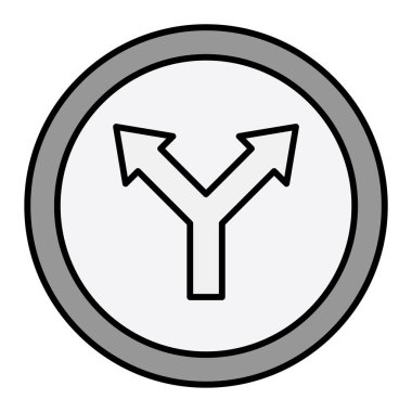 Yol işareti vektör simgesini böl