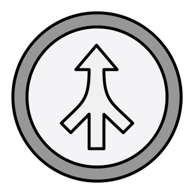 Birleşme işareti. Vektör çizimi. beyaz arkaplanda izole.