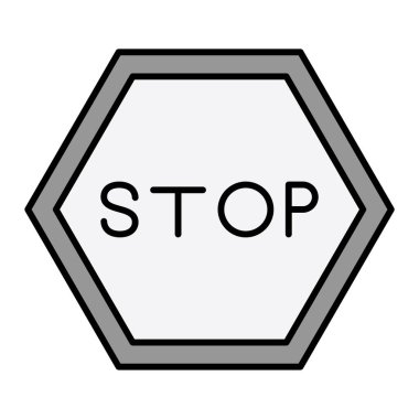 Dur işareti simgesi. vektör illüstrasyonu