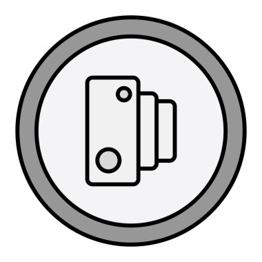 Hız Kamerası simgesinin vektör illüstrasyonu 