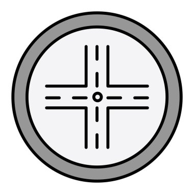 Kesişme simgesinin vektör illüstrasyonu 