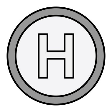 Beyaz arkaplanda hastane yolu simgesi