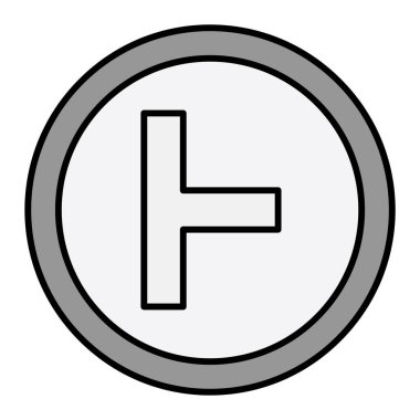 Beyaz arkaplanda Yan Yol Sağ simgesi