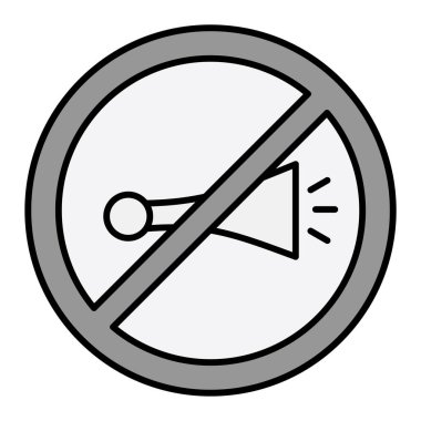 Korna simgesi vektör illüstrasyonu yok