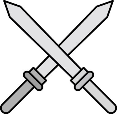 Kılıç. Web simgesi basit illüstrasyon