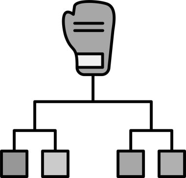 Boks Turnuvası simgesinin vektör çizimi
