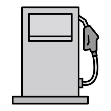 benzin istasyonu simge vektör çizim