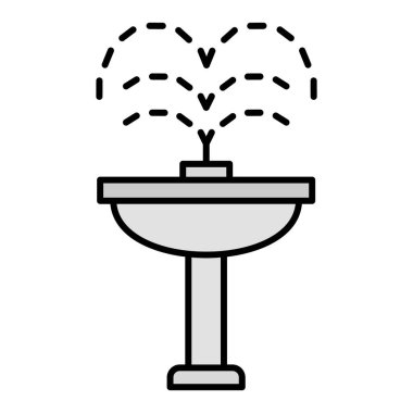 fıskiye ikonu vektör illüstrasyonu